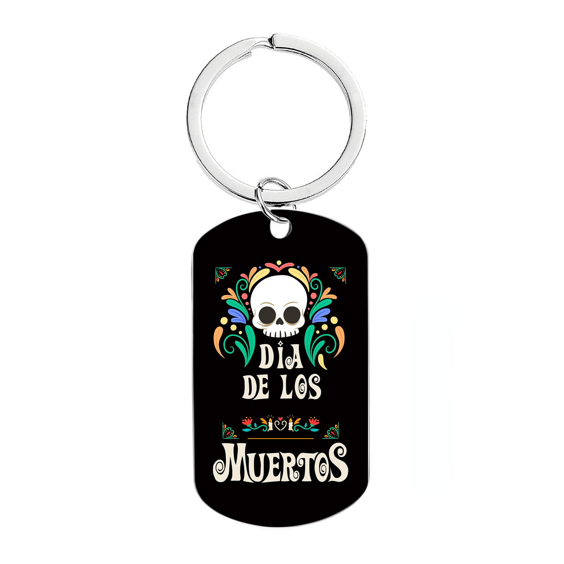 Wholesale Halloween Mexican Style Calavera Skull Metal Keychain